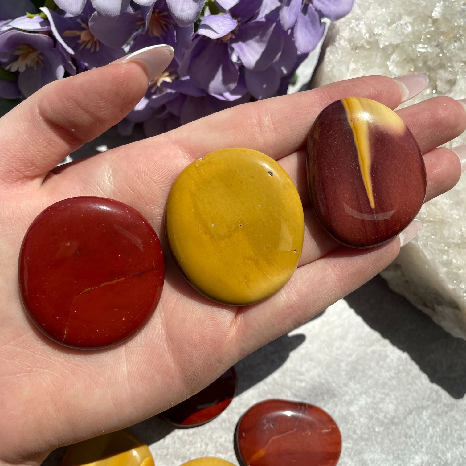 Pocket Palm Stone - Mookaite Pocket Palm Stone - Mookaite